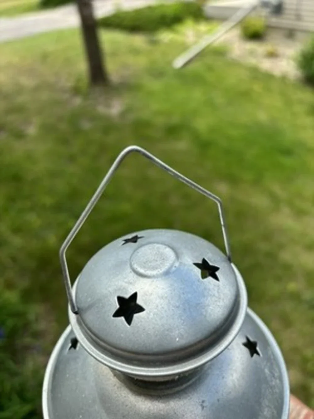 6 Silver Metal IKEA LANTERNS Star Etched Glass ROTERA Hanging Candle Light VTG
